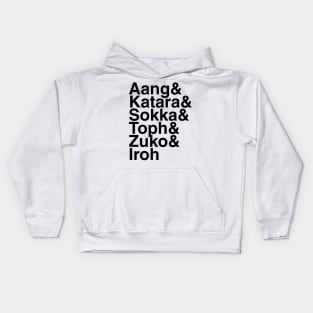 Avatar The Last Airbender Helvetica List Kids Hoodie